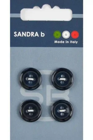 Sandra B knopen C113 maat 24 - 15 mm Hooglans Blauw Fabrieksprijs