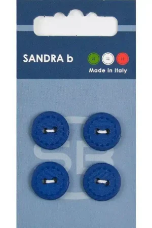 Goedkoop Sandra B knopen C118 maat 24 - 15 mm Streepjes Blauw
