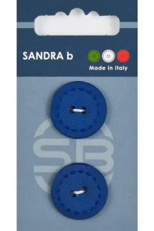 Sandra B knopen C119 maat 36 - 23 mm Streepjes Blauw Beperkt Aanbod