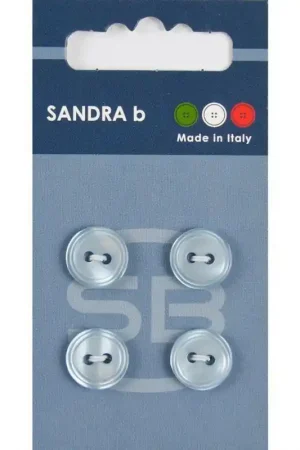 Aanbieding Sandra B knopen C122 maat 20 - 13 mm Hoogglans Lichtblauw