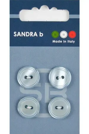 Betaalbaar Sandra B knopen C123 maat 24 - 15 mm Hoogglans Lichtblauw