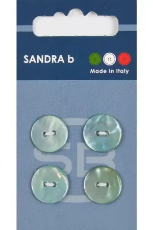 Shop Nu Sandra B knopen C126 maat 24 - 15 mm Parelmoer Mint