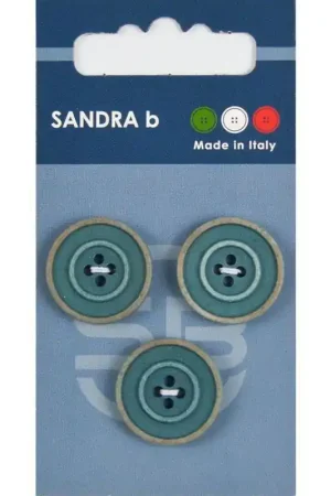 Flitsaanbieding Sandra B knopen C129 maat 32 - 20 mm Blauw met motief
