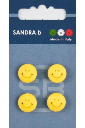 Koop Vandaag Sandra B knopen C136 maat 20 - 13 mm Smiley Geel