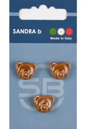 Sandra B knopen C142 maat 24 - 15 mm Beer Exclusieve Aanbieding