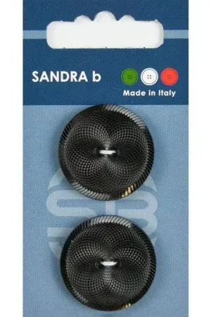 Sandra B knopen C147 maat 44 - 28 mm Zwart met motief Nu Kopen