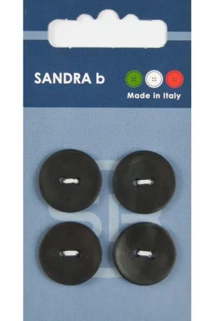 Lage Prijs Sandra B knopen C149 maat 28 - 18 mm Parelmoer Zwart
