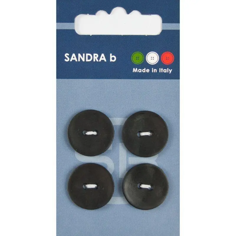 Lage Prijs Sandra B knopen C149 maat 28 - 18 mm Parelmoer Zwart
