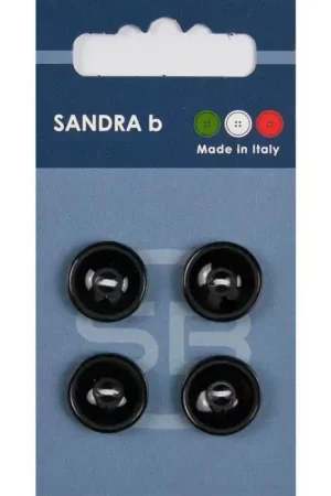 Express Levering Sandra B knopen C165 maat 24 - 15 mm Zwart met Reliëf
