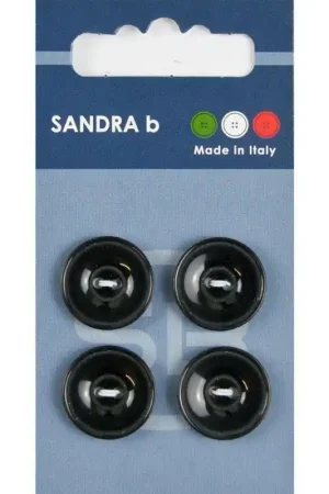 Sandra B knopen C166 maat 28 - 18 mm Zwart met Reliëf Betrouwbaar