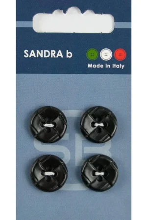 Sandra B knopen C169 maat 24 - 15 mm Zwart met motief Voordeelprijs