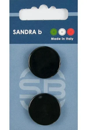 Sandra B knopen C175 maat 36 - 23mm Zwart z/gaatjes Gecertificeerd