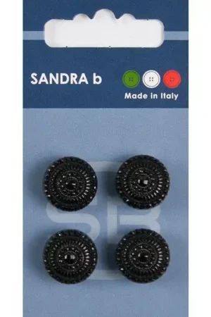 Op = Op Sandra B knopen C176 maat 24 - 15 mm Bol Zwart