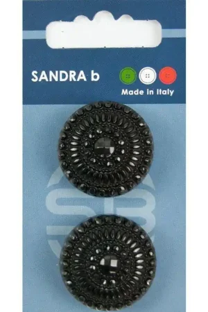 Sandra B knopen C178 maat 44 - 28 mm Bol Zwart Nieuw
