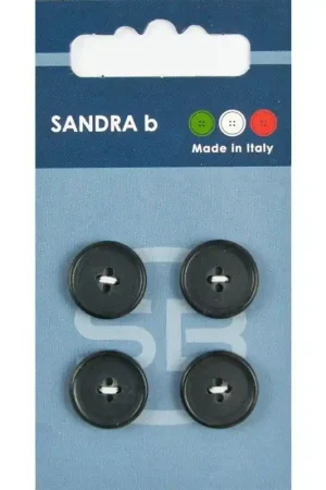 Laatste Versie Sandra B knopen C179 maat 24 - 15 mm Zwart