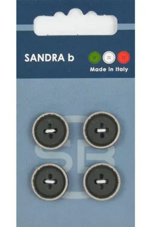 Sandra B knopen C189 maat 24 - 15 mm Grijs/Bruin Goedkoop