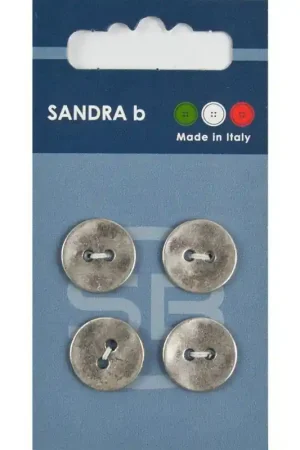 Sandra B knopen C195 maat 24 - 15 mm Parelmoer Zilver Nu Kopen