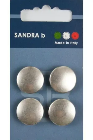 Finale Uitverkoop Sandra B knopen C200 maat 28 - 18 mm Zilver z/gaatjes
