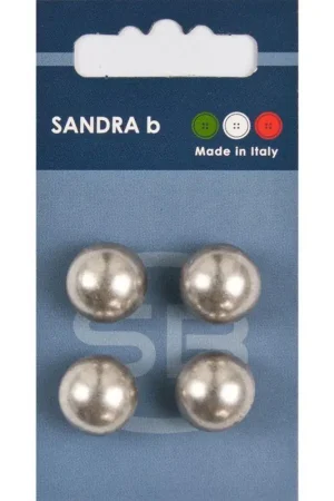 Beperkte Voorraad Sandra B knopen C209 maat 24 - 15 mm Bol Zilver