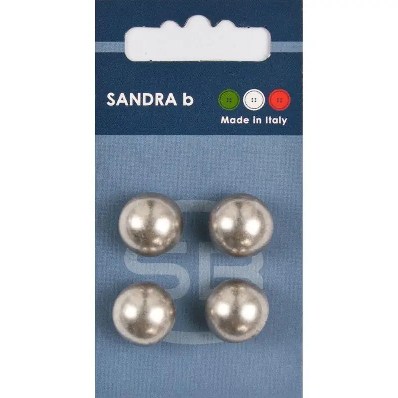 Beperkte Voorraad Sandra B knopen C209 maat 24 - 15 mm Bol Zilver