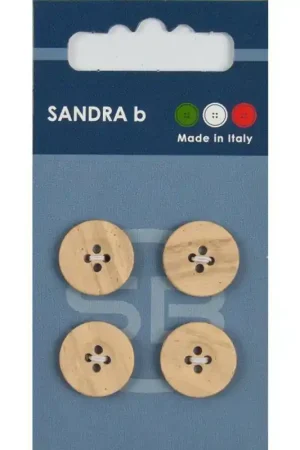 Sandra B knopen C236 maat 24 - 15 mm Blank Superprijs