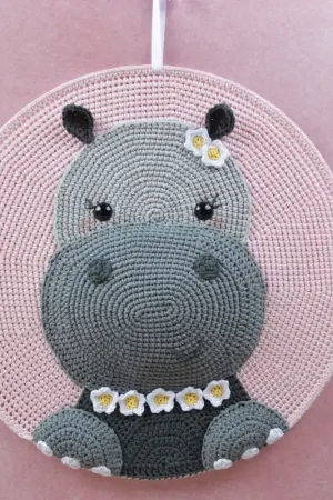 Garenpakket: Wandhanger Nijlpaard Favoriet