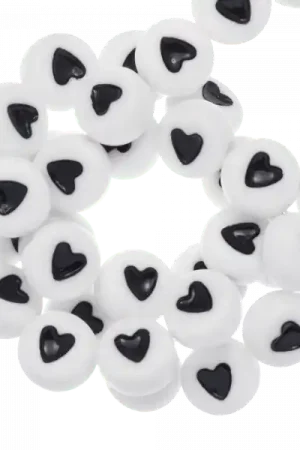 Tijdelijk Beschikbaar Letterkralen Hart - White 7 x 3 mm (350 kralen)