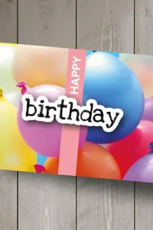 Beperkte Voorraad Gelegenheidskaartje: Happy Birthday Balloon