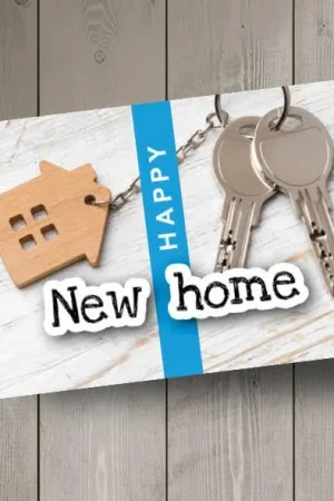 Gelegenheidskaartje: New Home Bestel Nu