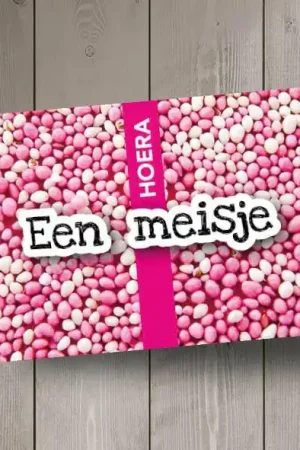 Gelegenheidskaartje: Hoera een meisje Gereduceerde Prijs