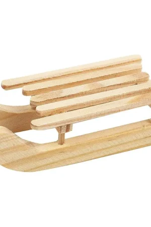 Nu Kopen Houten slee 6,5 cm (2 stuks)