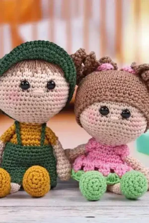 Uitverkoop Garenpakket: Poppen Bram en Roos