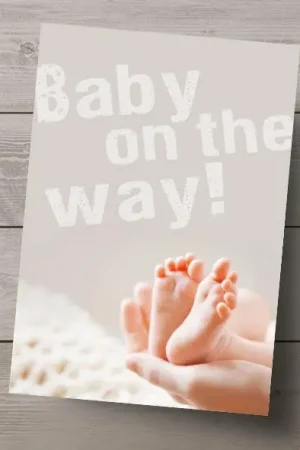 Ansichtkaart: Baby on the way! Shop Nu