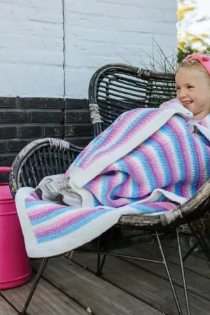 Merkproduct Haakpakket: Happy Unicorn Stripes Blanket