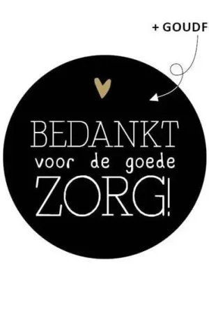 Stickers - Bedankt voor de goede zorg! (12 stuks) Fabrieksprijs