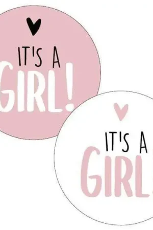 Stickers - It's a Girl (12 stuks) Tijdelijk Beschikbaar
