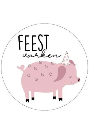 Beperkte Voorraad Stickers - Feestvarken (12 stuks)