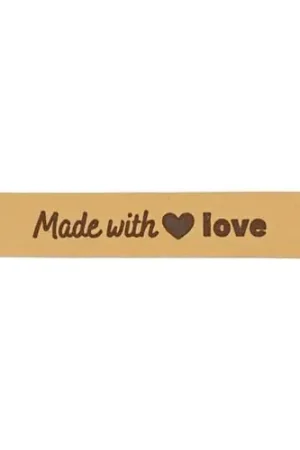 Durable - Leren Label Made with Love (2 stuks) Laatste Versie