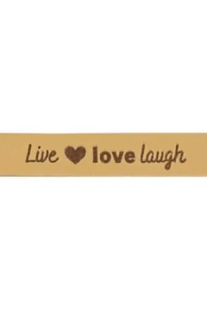 Seizoensaanbieding Durable - Leren Label Live Love Laugh (2 stuks)