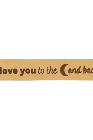 Durable - Leren Label I Love you to the moon and back (2 stuks) Direct Beschikbaar