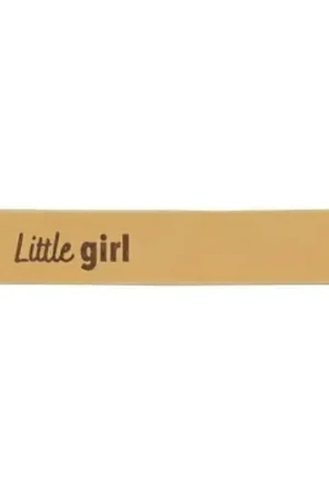 Uitverkoop Durable - Leren Label Little Girl met drukknoop (2 stuks)