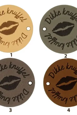 Uitverkoop Durable - Leren Label Rond Dikke Knuffel (2 stuks)