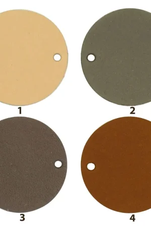 Durable - Leren Label Rond Onbedrukt (2 stuks) Korting