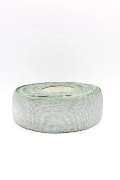 Aanbieding Elastiek Soft Glittery - Old Green/Silver - 40 mm