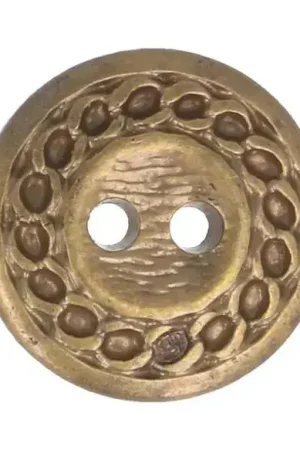 Weekendaanbieding Knoop Milward - 2-gaats oud goud 15mm - 5 stuks