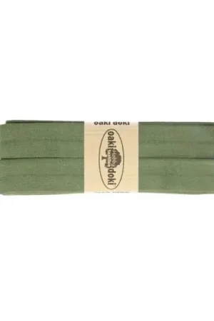 Aanbieding Oaki Doki Tricot Biaisband - Legergroen 270