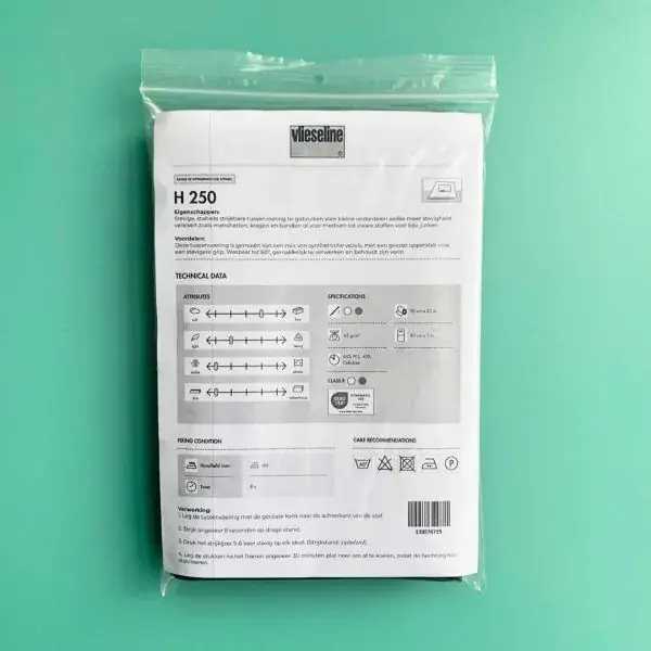 Vlieseline - H250 Zwart - 1 meter Koopje