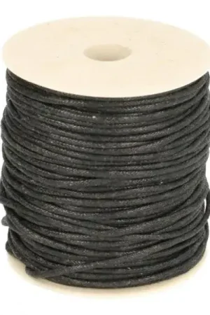 Wax Koord 4 mm - Zwart Koop Vandaag