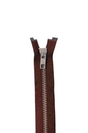 YKK Metalen Rits - Dubbel Deelbaar - 570 - Brown/Silver - 60cm Direct Beschikbaar