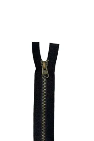 YKK Brons Rits Dubbel Deelbaar 80cm - Black/Brons Dagaanbieding